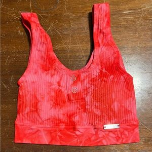Bombshell sports bra ribbed red